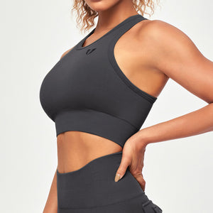 Seamless Padded Tank - Lava Gray