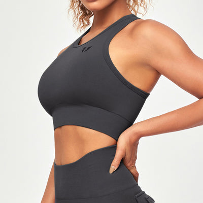 Seamless Padded Tank - Lava Gray