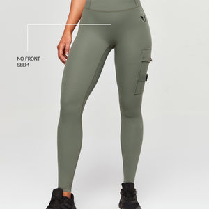 Cargo Fitness Leggings Plus - Camping Green