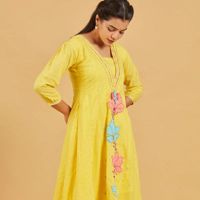 Sunshine Yellow Short Kurta Set