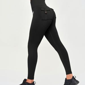 Seamless Cargo Leggings - Black