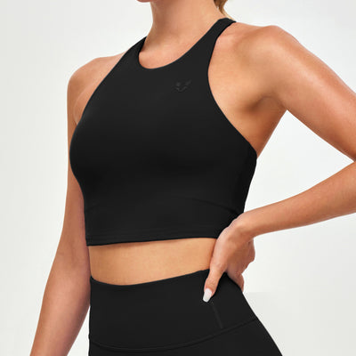 Padded Athletic Tank - Black