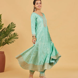 Pastel Teal  Anarkali Set