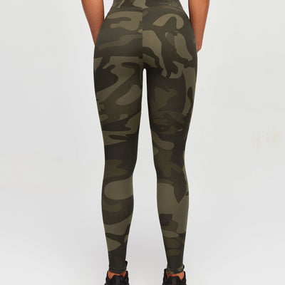 Scrunch Butt Leggings - Army Green Camo