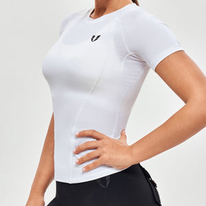 Round Neck Athletic T-shirt - White