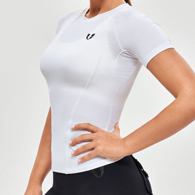Round Neck Athletic T-shirt - White