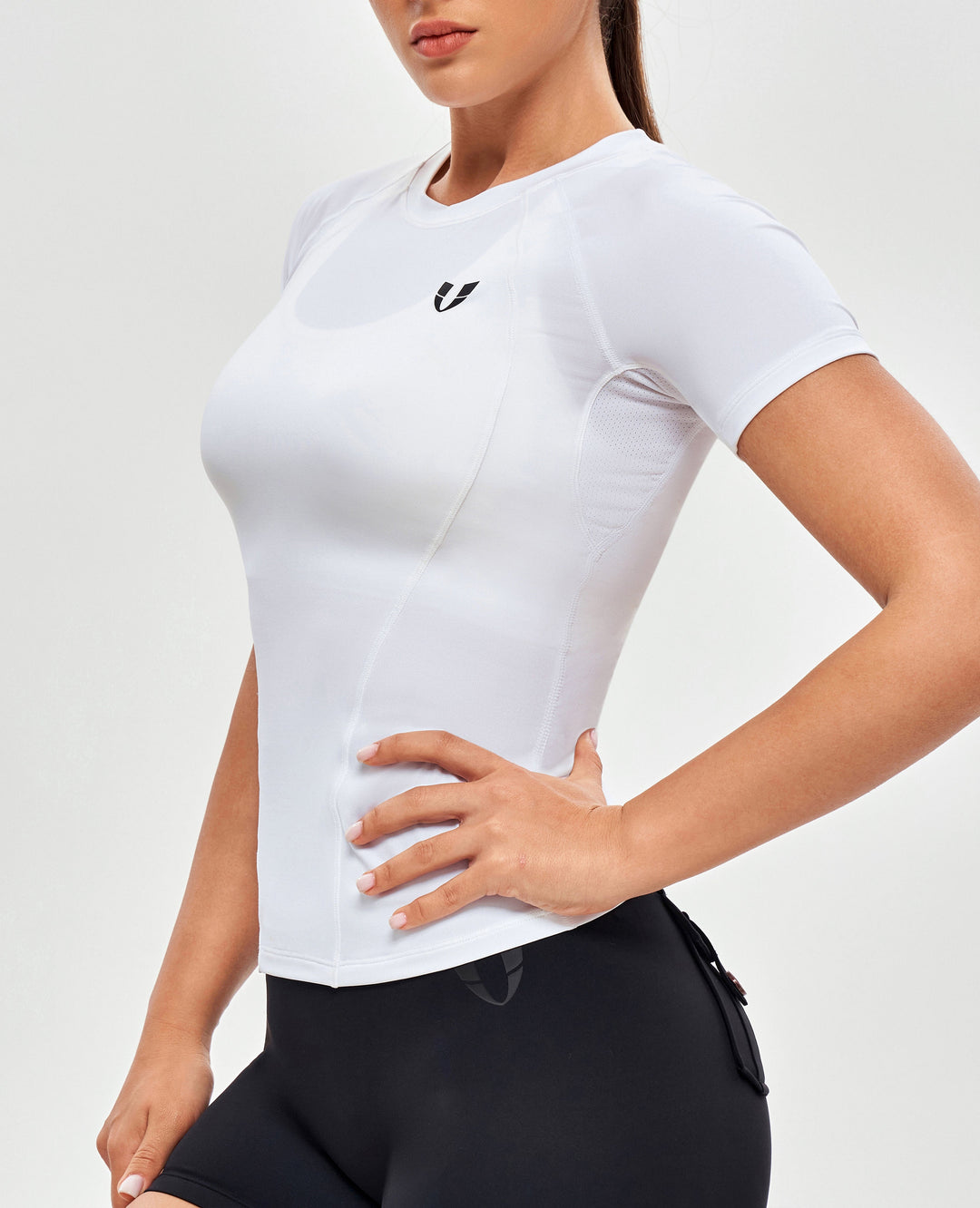 Round Neck Athletic T-shirt - White