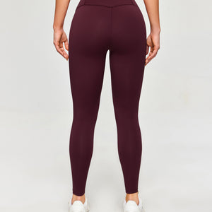 Firmabs High Waist Compression Leggings - Dark wine red