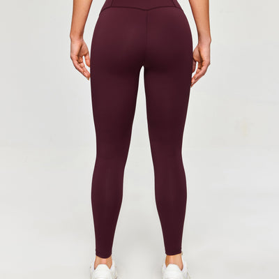 Firmabs High Waist Compression Leggings - Dark wine red