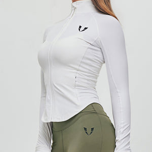 Ribbed Gym Jacket - White