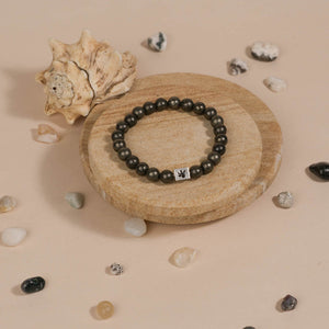 Pyrite Stone Beads Bracelet