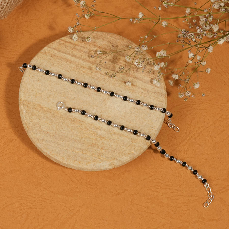 Authentic Black and Silver Beads Nazariya for Kids