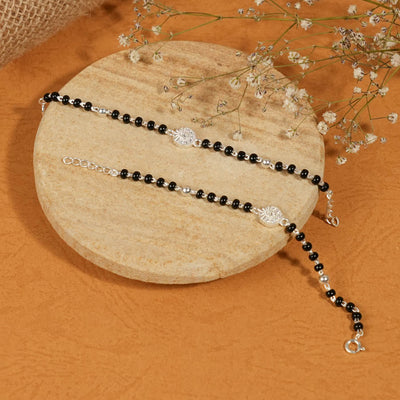 Black Beads Flower Nazariya for Kids