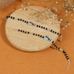 black beads multicolor airplane silver nazariya for kids