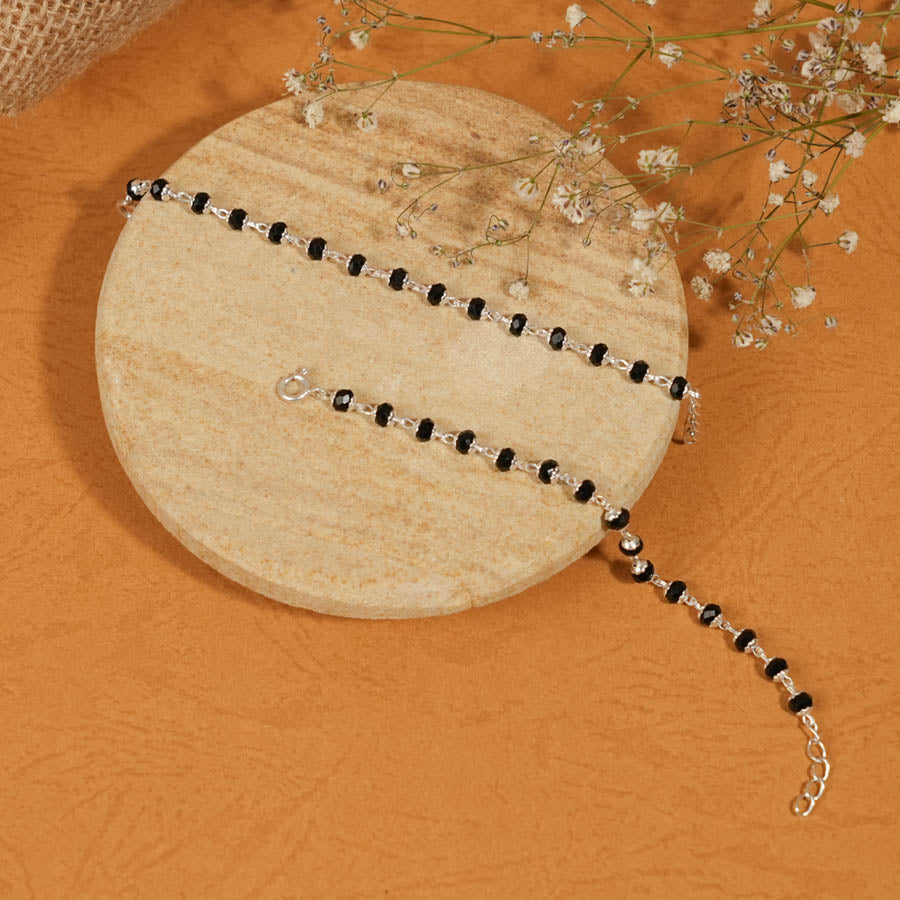 Powerful Black and Silver Beads Nazariya for Kids