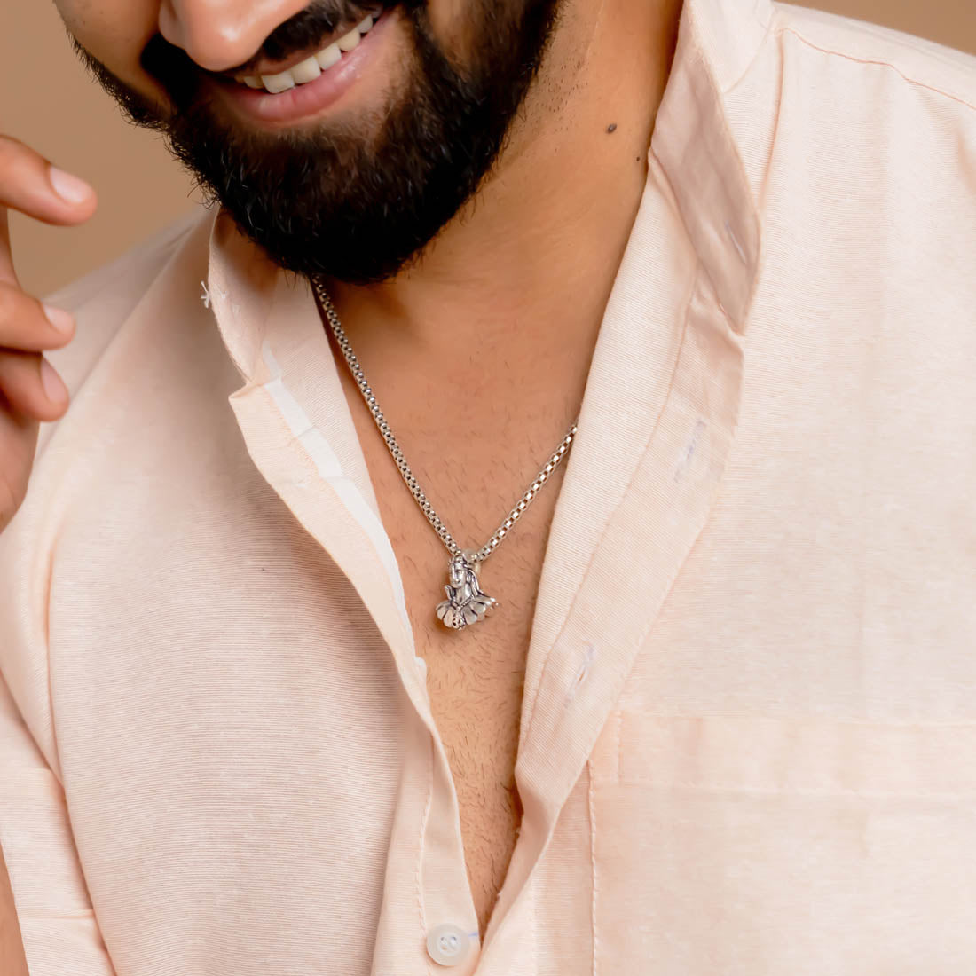Adiyogi Pendant with Chain Silver 92.5