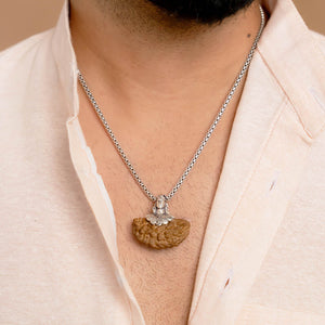 Adiyogi Pendant 1 Mukhi Rudraksha With Chain