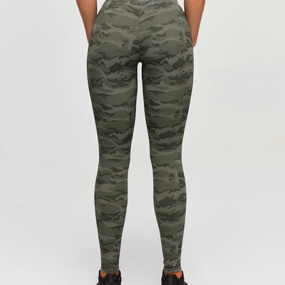 Scrunch Butt Leggings - Moss Green Camo