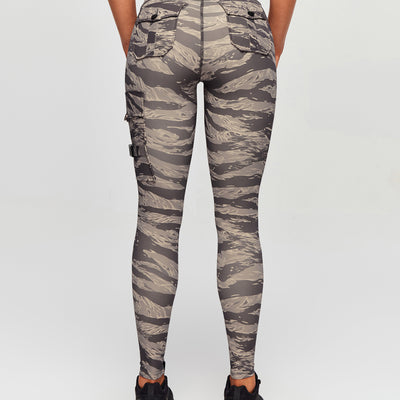 Cargo Fitness Leggings - Tiger Stripe Camo