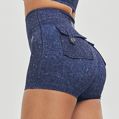 Cargo Short Shorts - Denim Blue