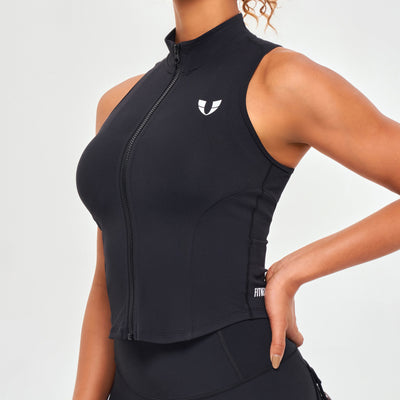 ZIP TANK TOP - Black