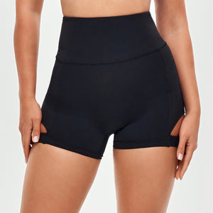 Cutout Cargo Shorts - Black