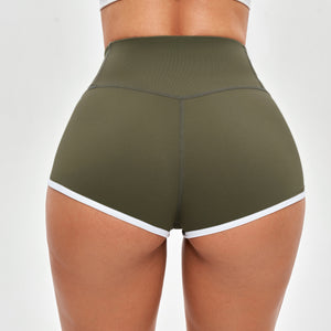 High Waist Short Shorts - Moss Green