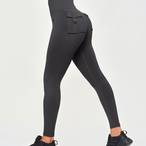 Seamless Cargo Leggings - Lava Gray