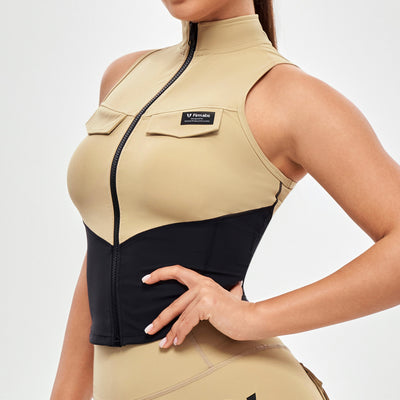 Army Abs Tank - Khaki Yellow and Black
