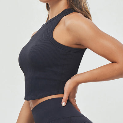 Padded Workout Tank - Black