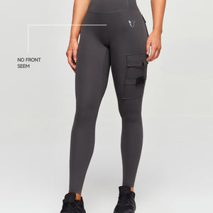 Cargo Fitness Leggings Plus - Elephant Grey