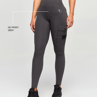 Cargo Fitness Leggings Plus - Elephant Grey
