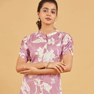 Mauve Floral Dress