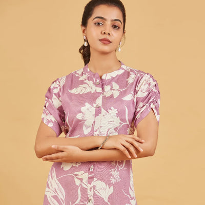 Mauve Floral Dress