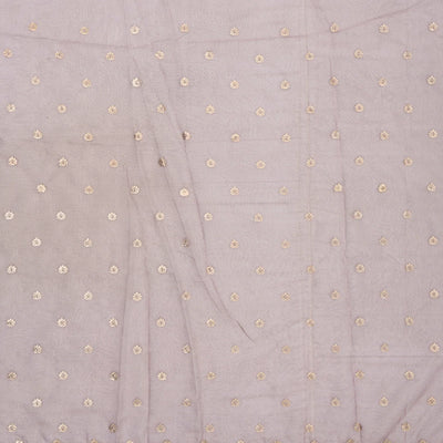 Lilac Woven Supernet Saree With Embroidered Floral Motifs