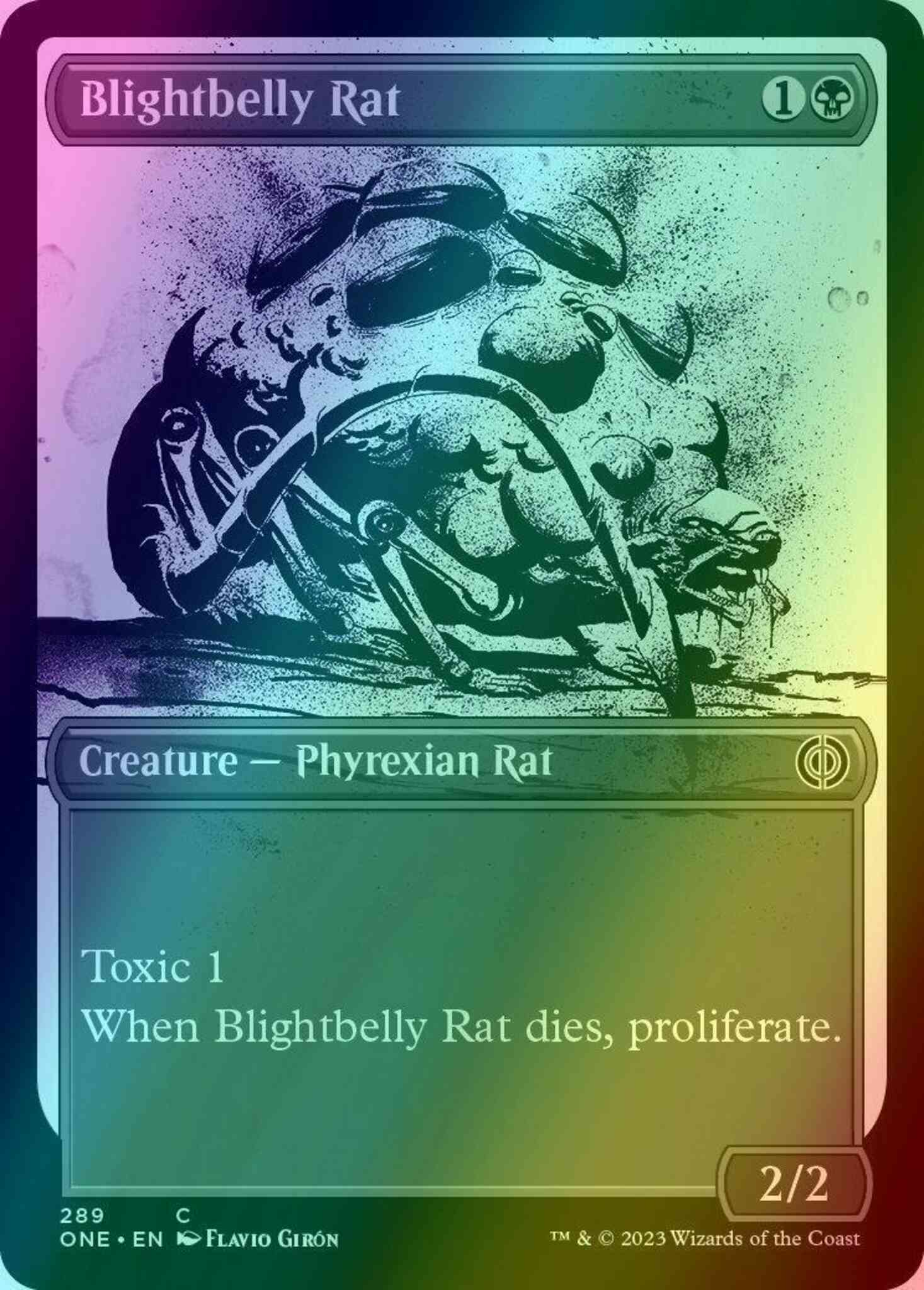 Blightbelly Rat [289] [Full Art] [Ichor] [Phyrexia: All Will Be One] [Foil]