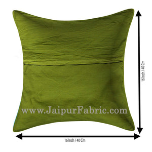 Green Color Velvet Cushion Cover