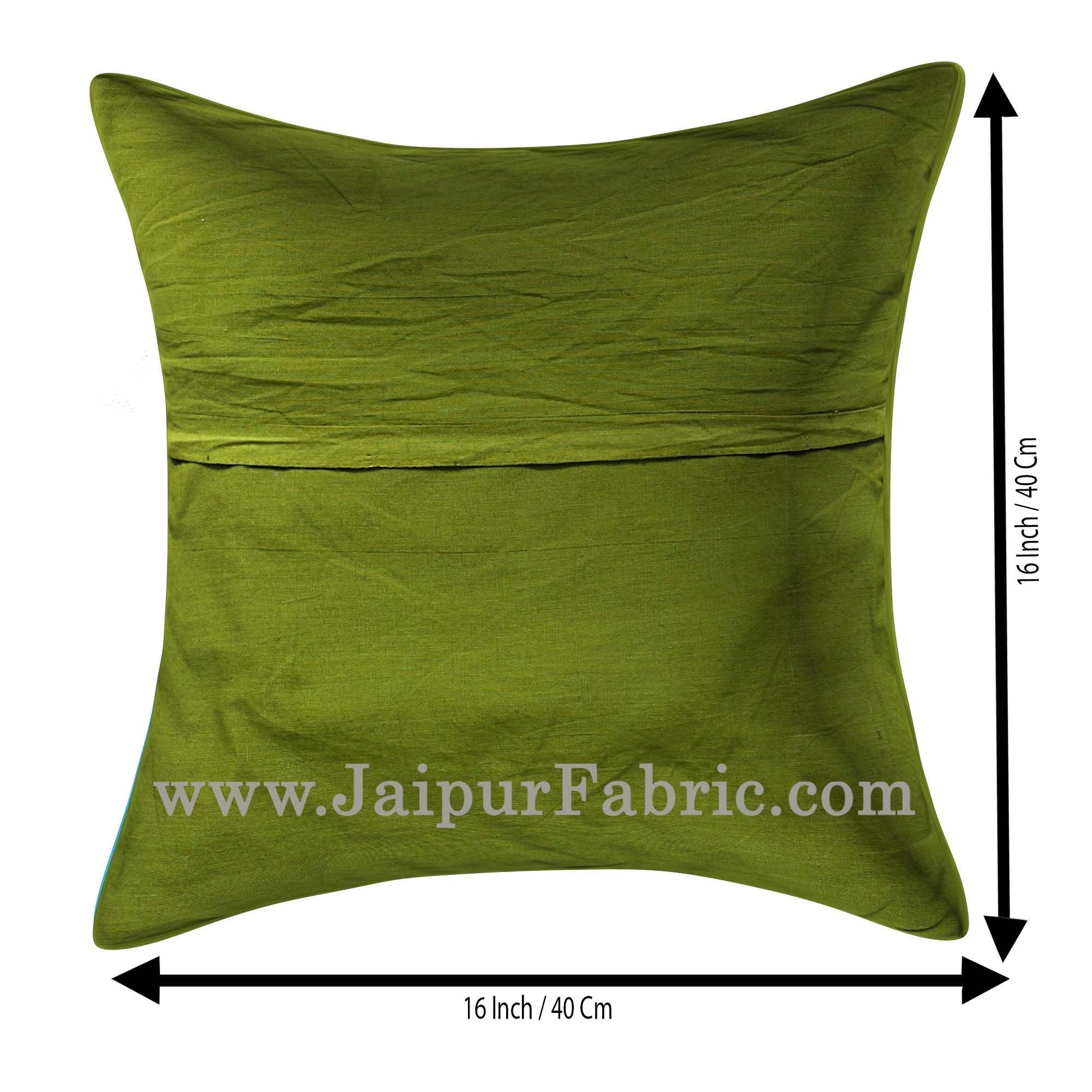 Green Color Velvet Cushion Cover