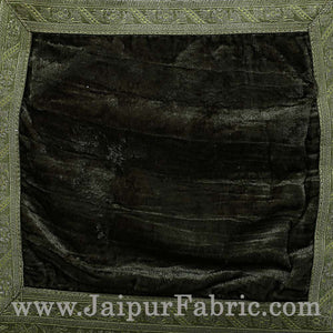 Green Color Velvet Cushion Cover