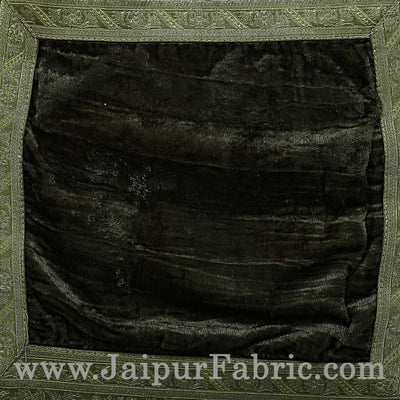 Green Color Velvet Cushion Cover