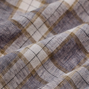 Light Grey Checks Linen Blend Shirt