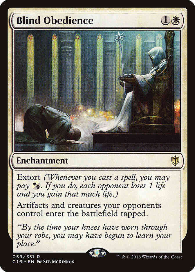 Blind Obedience [59] [Commander 2016] [Non-Foil]