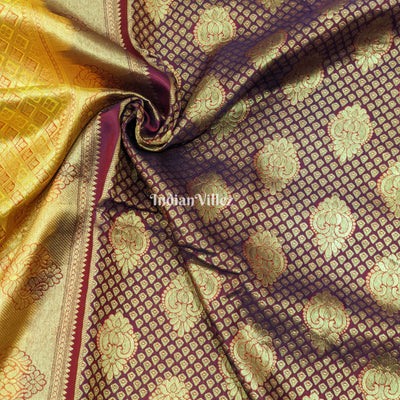 Maroon Pure Kanjivaram Silk Saree