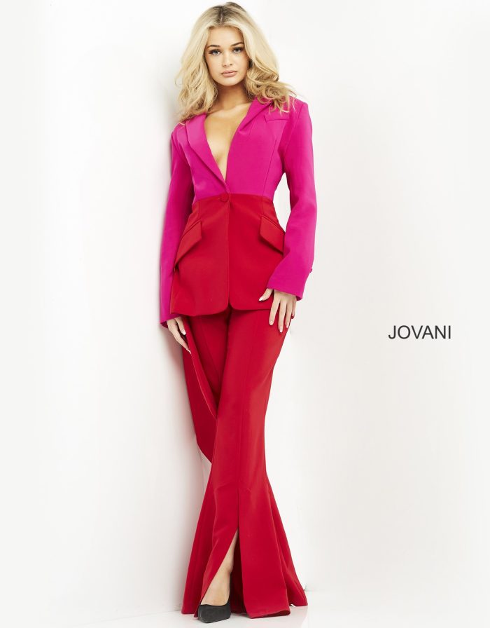 Jovani 04148 Long Two Piece Formal Pant Suit