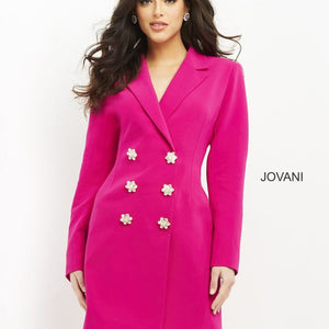 Jovani 04172 Short Beaded Blazer Cocktail Dress