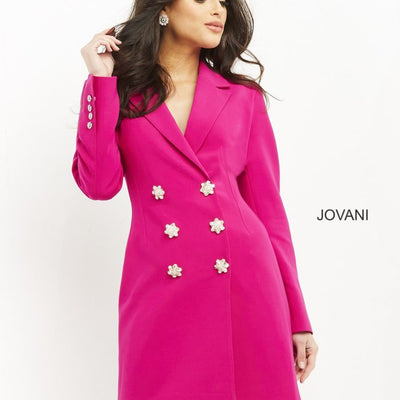 Jovani 04172 Short Beaded Blazer Cocktail Dress