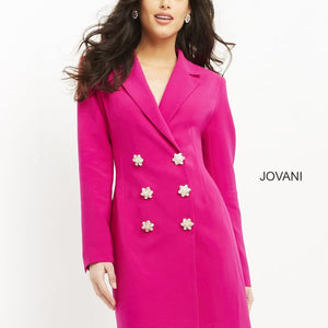 Jovani 04172 Short Beaded Blazer Cocktail Dress