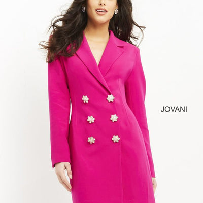 Jovani 04172 Short Beaded Blazer Cocktail Dress