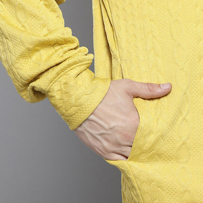 Men's Green Oversized Self Design Sweatshirt