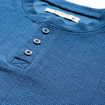 Men's Blue Relaxed Fit Self Design Sweatshirt